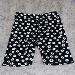 Flower Print Biker Shorts